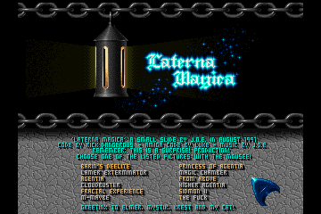 Laterna Magica Menu Screen by unknown